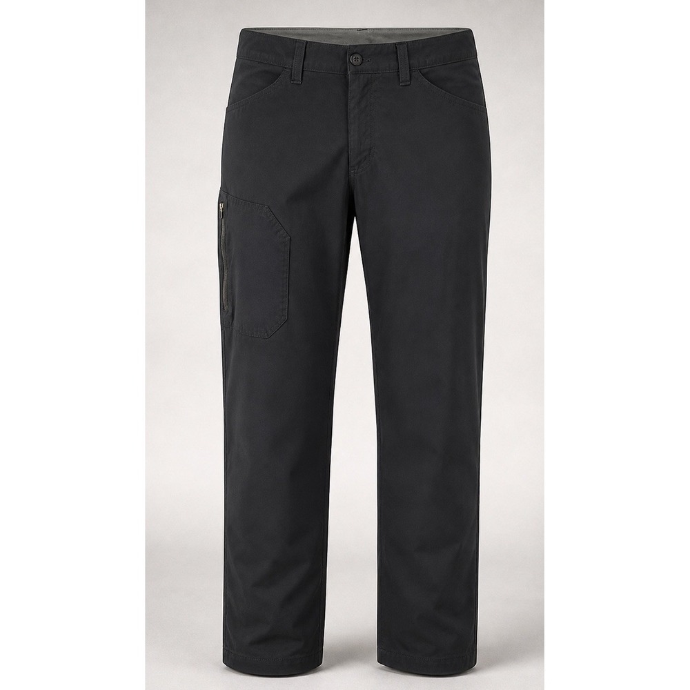 Eddie Bauer Mens Pants 36x32 Fleece Lined Black Stretch Tech Hiking Cargo Winter